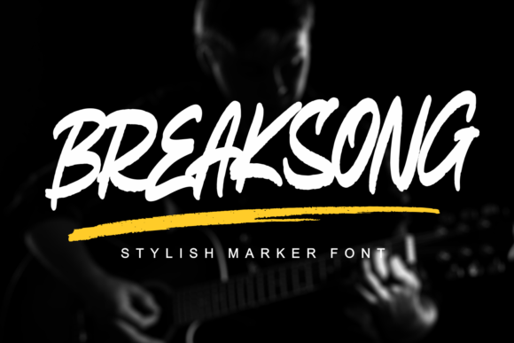 Breaksong: A Stylish Brushed Display Font for Modern Branding