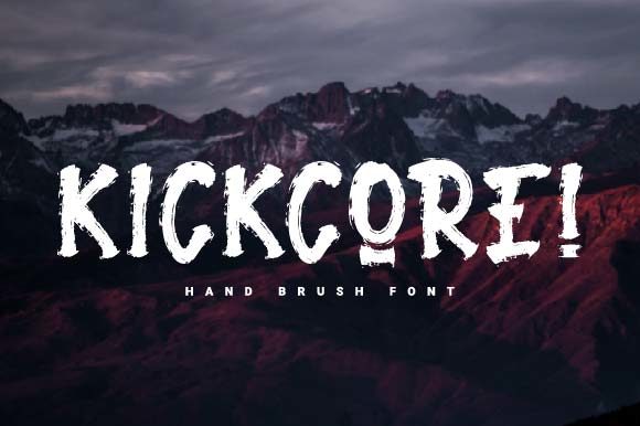 Kickcore: A Bold Display Font for Halloween-Themed Designs