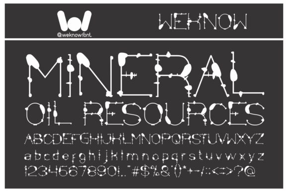 Mineral Oil Resources: A Quirky Display Font for Creative Branding
