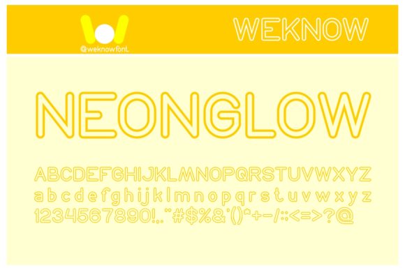 Neon Glow Font for Editorial Design and Creative Projects