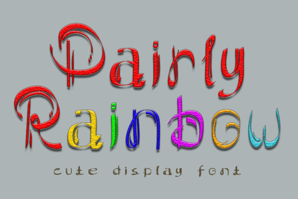 Pairly Rainbow: A Playful Display Font for Branding
