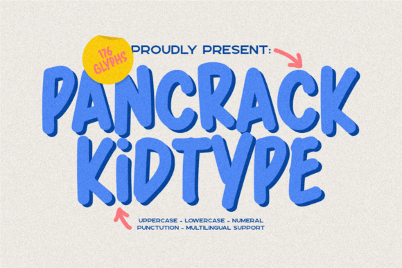 Pancrack Kidtype: A Playful Display Font for Digital Branding