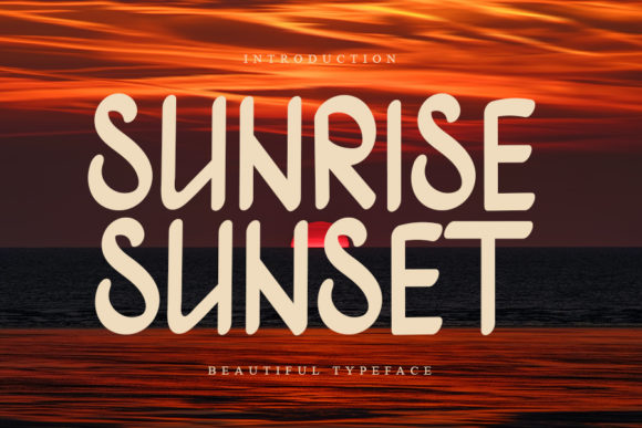 Sunrise Sunset Font for Web Design